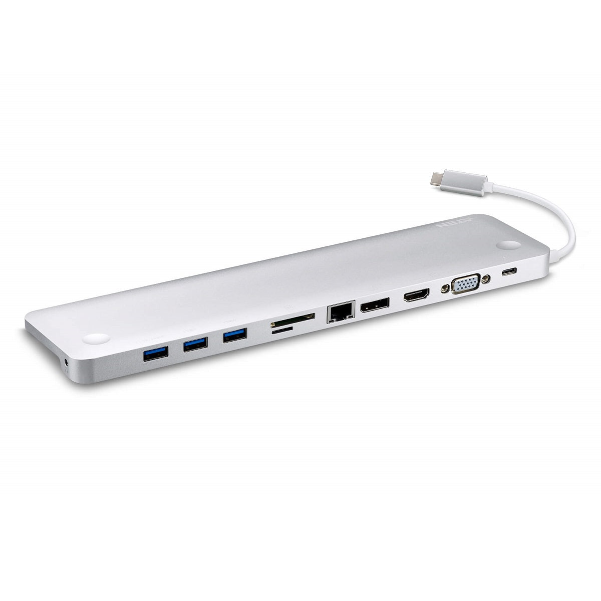 ATEN USB-C Dual Monitor Dock with Power Delivery | 10-in-1 Multiport Laptop Hub Aten