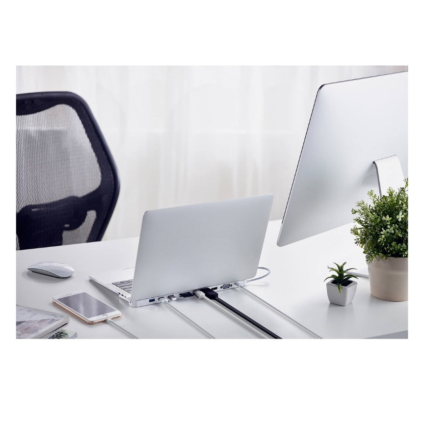 ATEN USB-C Dual Monitor Dock with Power Delivery | 10-in-1 Multiport Laptop Hub Aten