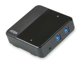 Aten Peripheral Switch 2x4 USB 3.1 Gen1, 2x PC, 4x USB 3.1 Gen1 Ports, Remote Port Selector, Plug an - US234-AT