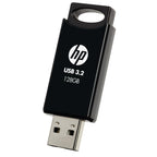 HP 128GB USB 3.2 Flash Drive - Black Sliding Capless Design PNY