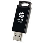 HP 64GB USB 3.2 Flash Drive - Black, Durable Sliding Design PNY