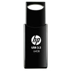 HP 64GB USB 3.2 Flash Drive - Black, Durable Sliding Design PNY