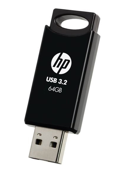 HP 64GB USB 3.2 Flash Drive - Capless & Retractable for PC/Mac PNY