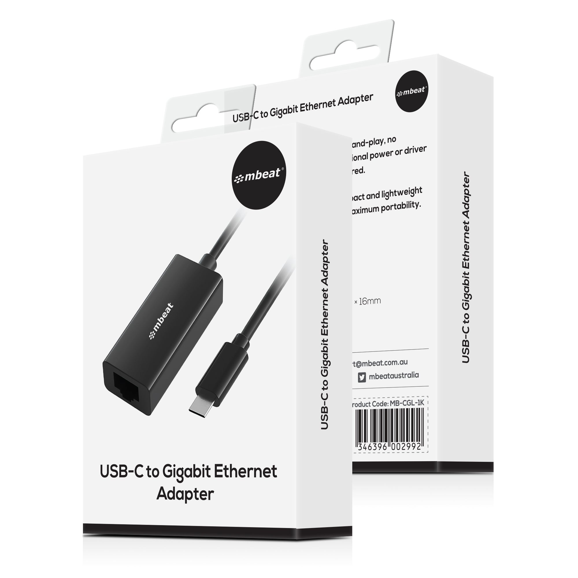 USB-C Gigabit Ethernet Adapter - Fast Wired Internet for Laptops MBEAT