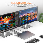 mbeat D12 Dual 4K HDMI USB-C Docking Station with 100W PD & Multi-Ports