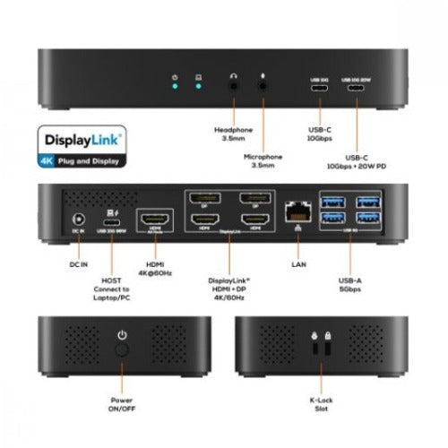 mbeat USB-C Docking Station | Triple 4K Displays for Laptops 
