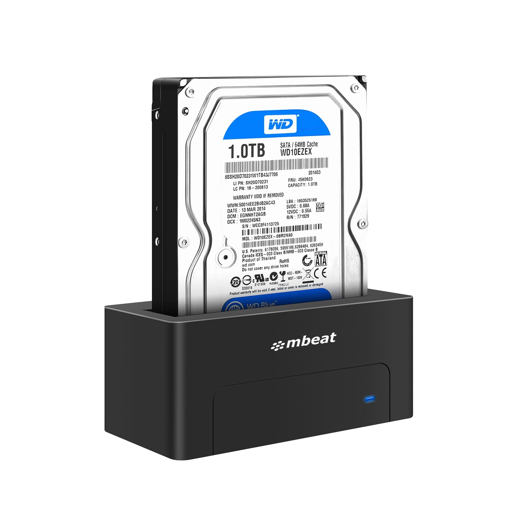mbeat D1 USB 3.0 SATA HDD/SSD Docking Station - 2.5 & 3.5 Tool-Free MBEAT