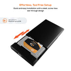 mbeat A2 Slim USB 3.0 Tool-Free 2.5 SATA Enclosure - Black 