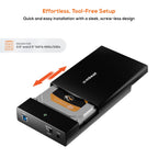 mbeat C1 Tool-Free USB 3.0 SATA HDD/SSD Enclosure 2.5/3.5 Black MBEAT