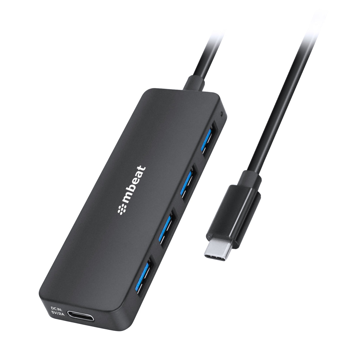 mbeat 4-Port USB-C Hub | USB 3.0 | Powered for Stable Connections MBEAT