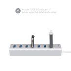 Slim mbeat 7-Port USB 3.0 Aluminum Hub for Laptops & Desktops MBEAT