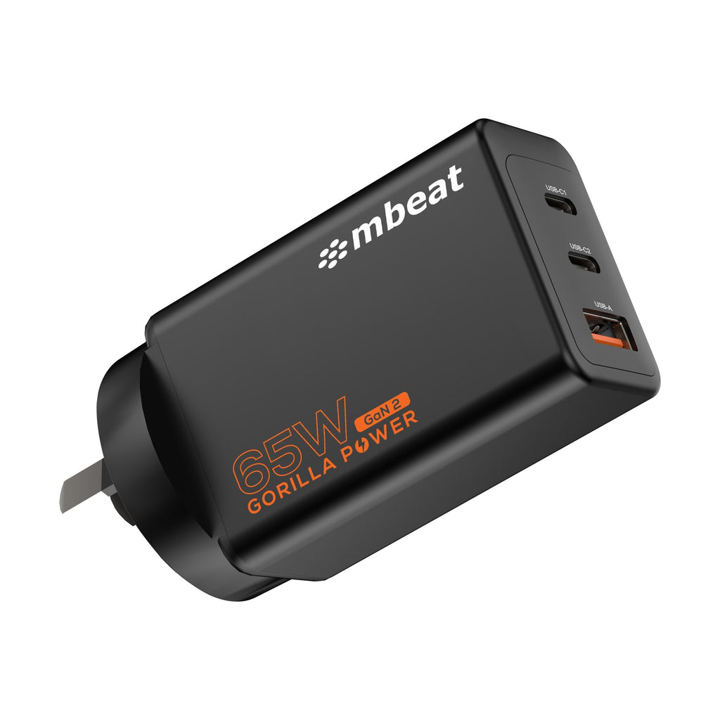 mbeat® Gorilla Power 65W USB-C GaN II Fast Charger - Compact & Powerful