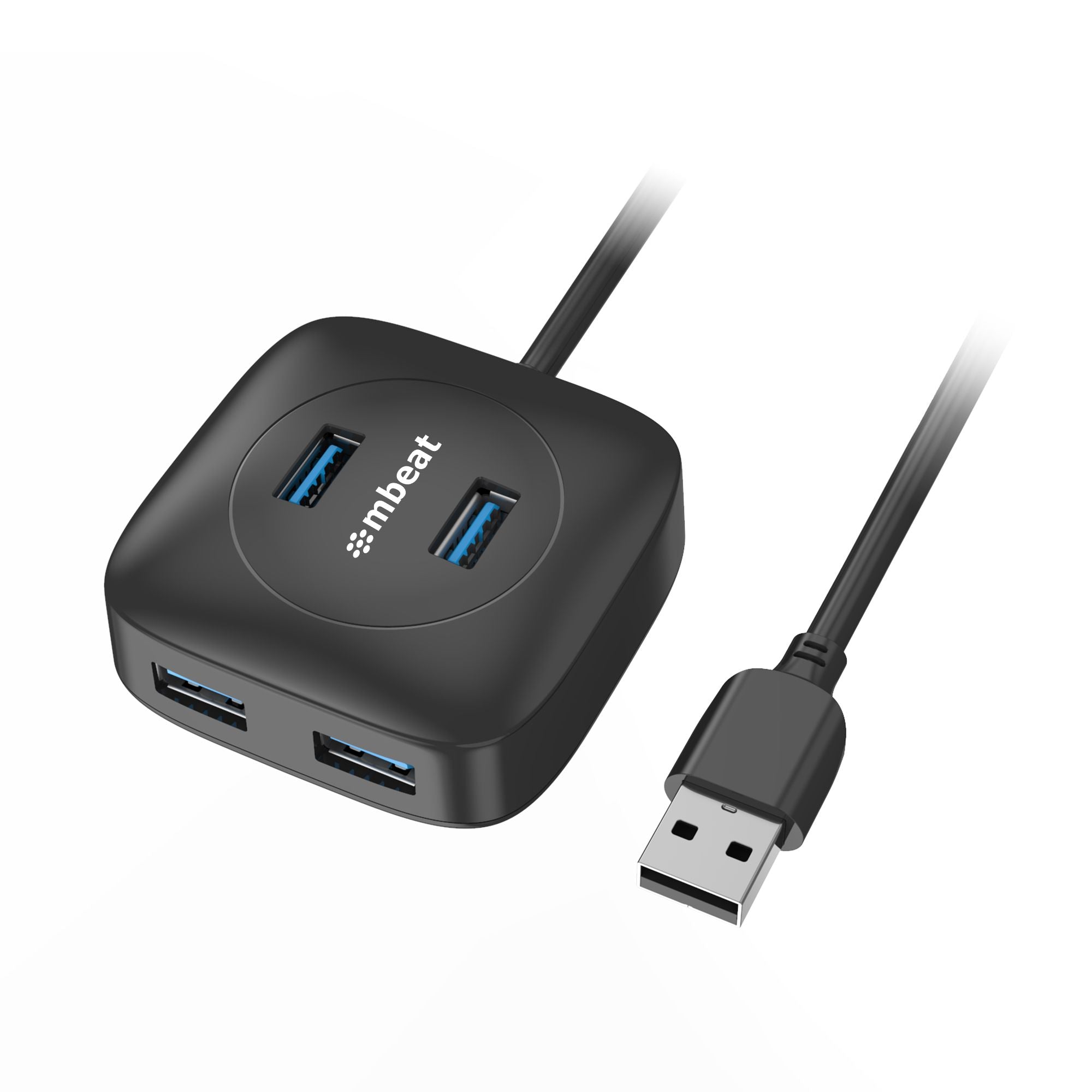 mbeat 4-Port USB 3.0 Hub | High-Speed Data Transfer for Laptops MBEAT