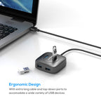 mbeat 4-Port USB 3.0 Hub | High-Speed Data Transfer for Laptops MBEAT