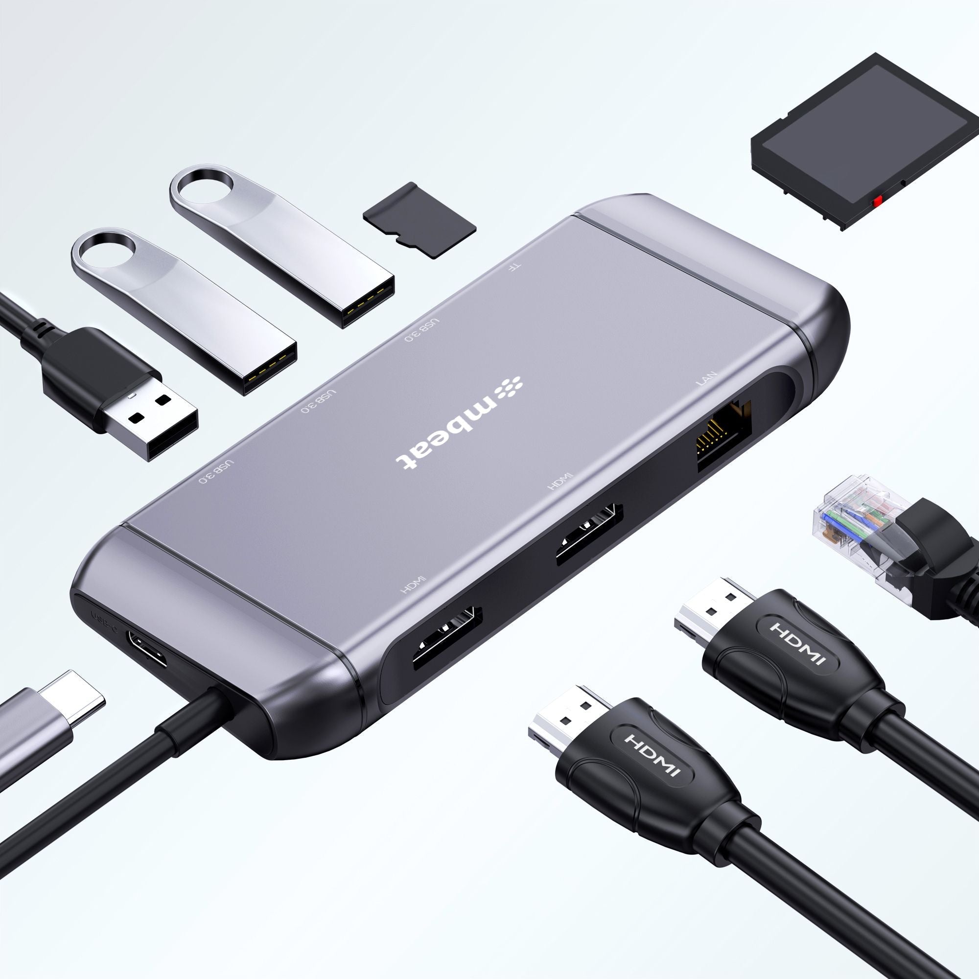mbeat Elite X11 Dual 4K HDMI USB-C Docking Station 100W PD MBEAT