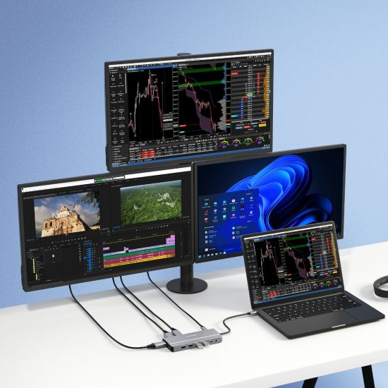 mbeat Elite X14 USB-C Hub: Triple 4K Display, 100W Power, Fast Data MBEAT