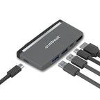 mbeat Essential Pro 5-in-1 USB-C Hub: 4K HDMI, PD Charge, USB 3.0 