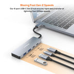 mbeat Elite 4-Port USB-C Hub | 10Gbps USB 3.2 Gen 2 