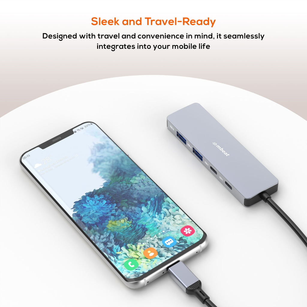 mbeat Elite 4-Port USB-C Hub | 10Gbps USB 3.2 Gen 2 