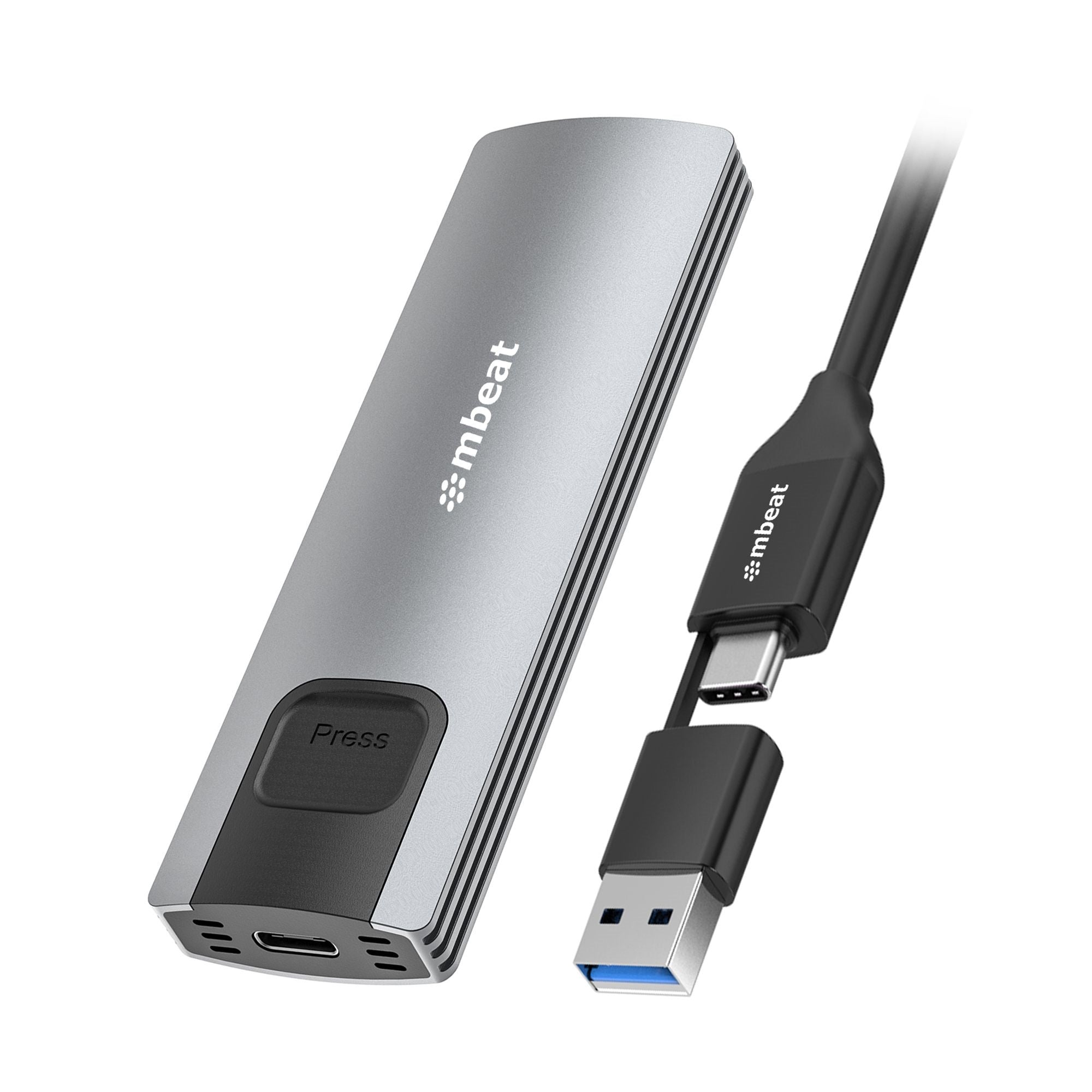 mbeat 10Gbps M.2 NVMe & SATA SSD Enclosure - Tool-Free USB-C MBEAT