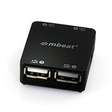Mbeat Mini 4-Port USB 2.0 Hub for Laptops, PCs & Mac - Fold-Away Cable MBEAT
