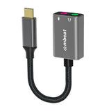mbeat Elite USB-C to 3.5mm Audio Adapter | Headphone & Mic Jack - Grey MBEAT