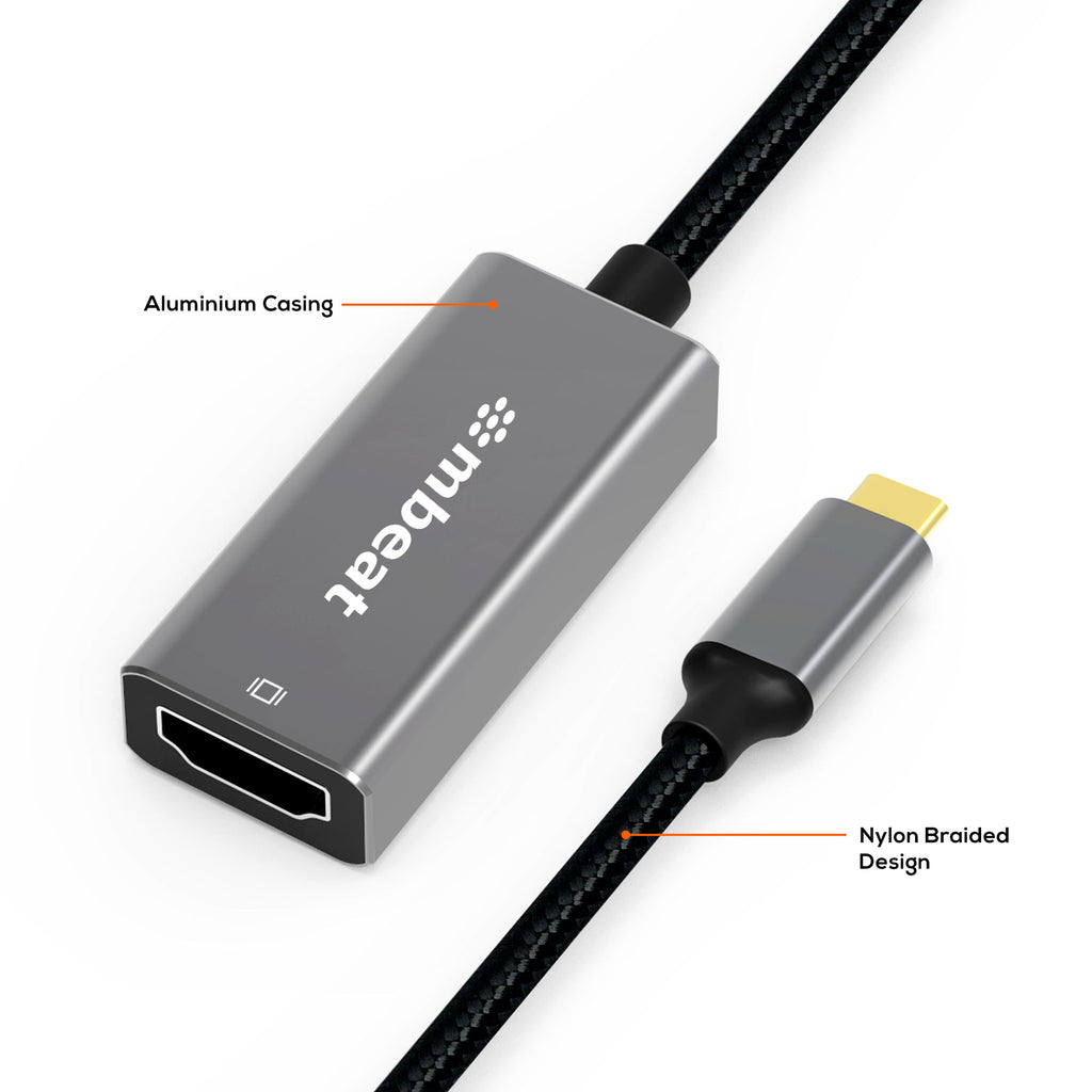 mbeat Elite USB-C to HDMI Adapter | 4K 60Hz Video Converter 