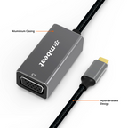 mbeat Elite USB-C to VGA Adapter - Space Grey | Full HD 1080p 