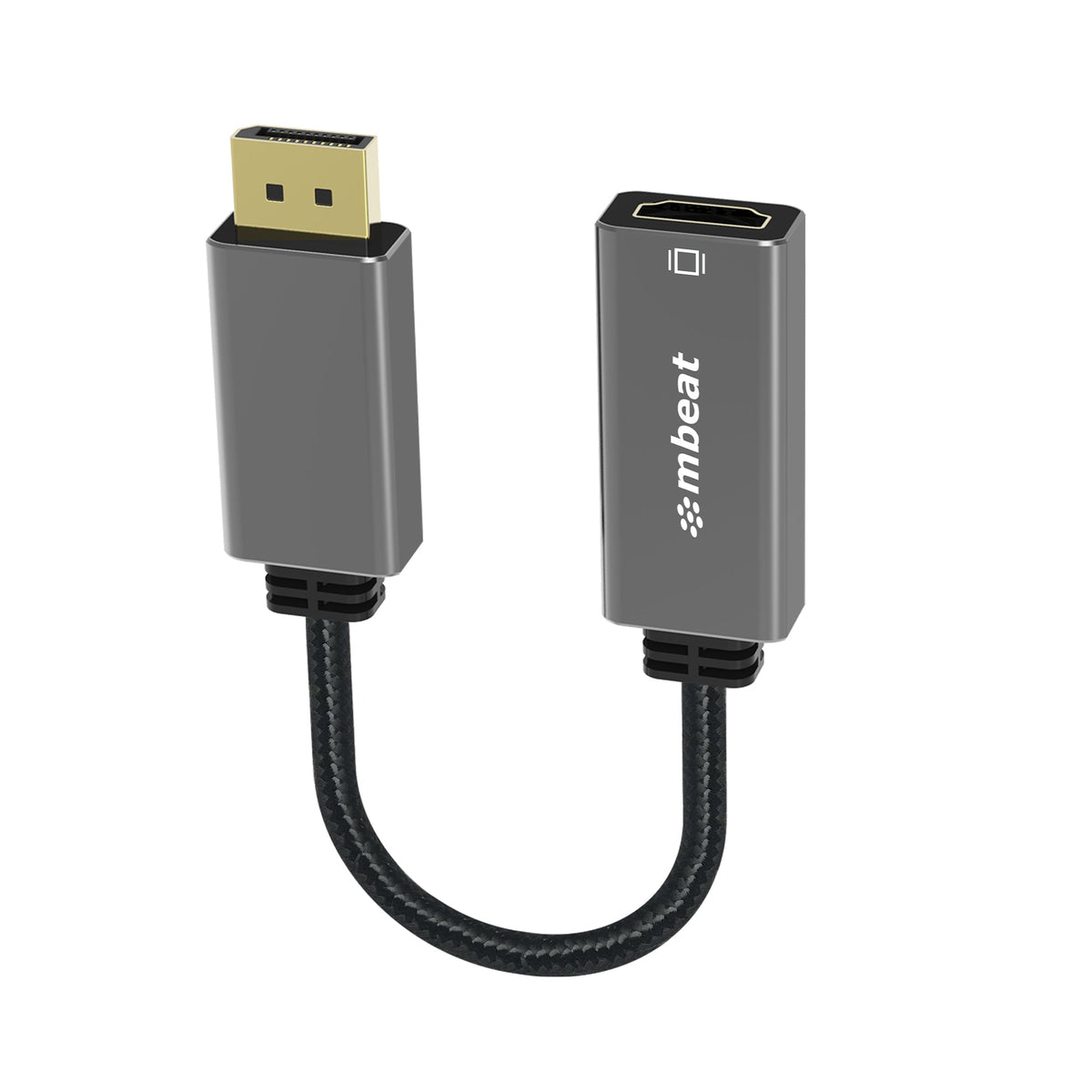 mbeat Elite 4K DisplayPort to HDMI Adapter | Nylon Braided Cable MBEAT