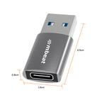 mbeat Elite USB-A to USB-C Adapter - USB 3.0 5Gbps - Space Grey MBEAT