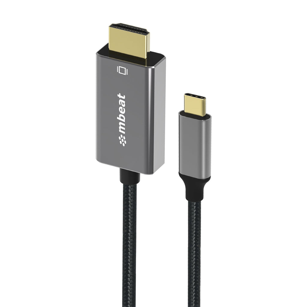 mbeat Tough Link 1.8m USB-C to HDMI 4K@60Hz Cable - Space Grey MBEAT