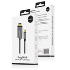 mbeat Tough Link 1.8m USB-C to HDMI 4K@60Hz Cable - Space Grey MBEAT