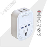 Generic Sansai USB Travel Adaptor USB A + C 2xUSB Charging Outlets 100-240VAC 10A 2400W Compatible with plugs