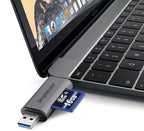 Simplecom USB-C & USB-A SD/MicroSD Card Reader - SuperSpeed 5Gbps Simplecom