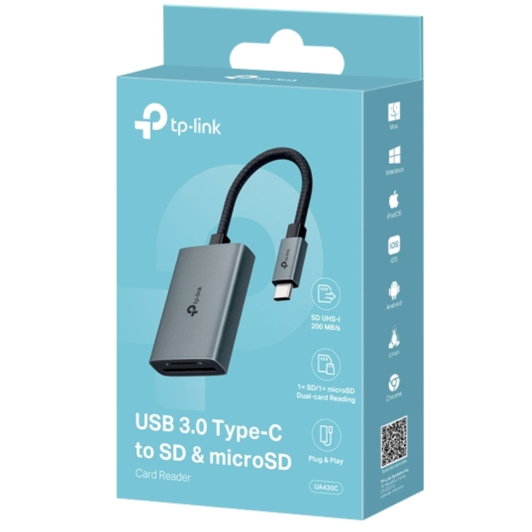 TP-Link USB-C SD & microSD Card Reader | Fast USB 3.0 TP-LINK
