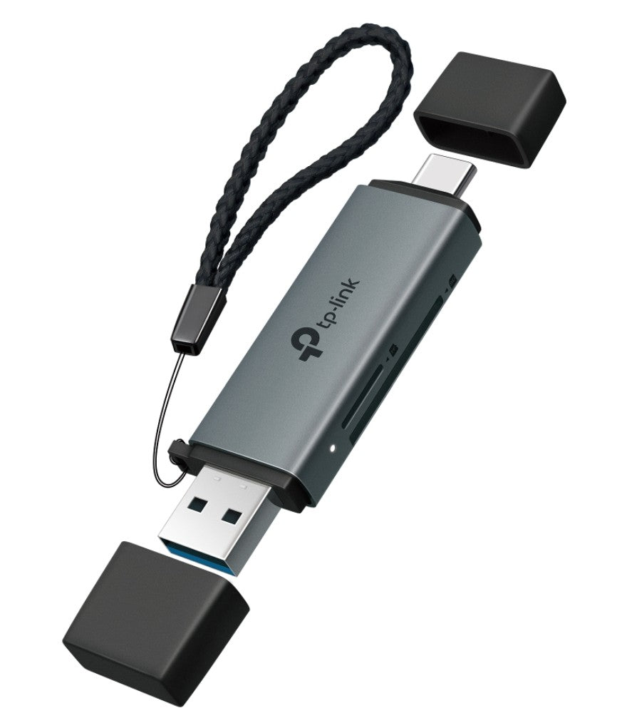 TP-Link USB-C & USB-A Dual SD/MicroSD Card Reader - Fast 5Gbps TP-LINK