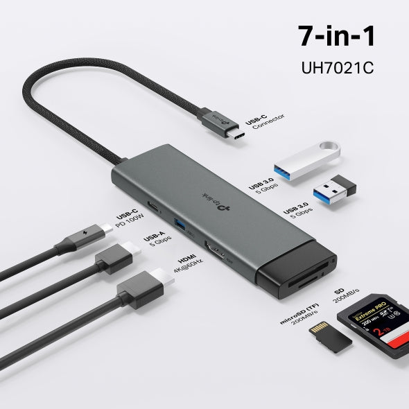 TP-Link USB-C 7-in-1 Hub - 4K HDMI, 100W PD, SD Card Reader TP-LINK