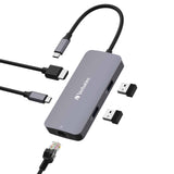 Verbatim USB-C Multiport Hub - 5-in-1 HDMI, Ethernet, USB-A, Power Verbatim