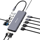 Verbatim USB-C 14-in-1 Multiport Hub - Dual 4K HDMI, Ethernet, PD Verbatim