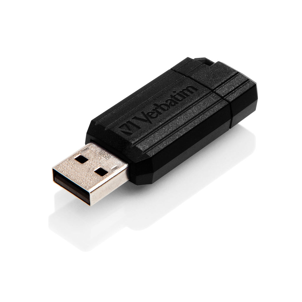 Verbatim Store'n'Go 16GB USB 2.0 Flash Drive - Slim Retractable Black 