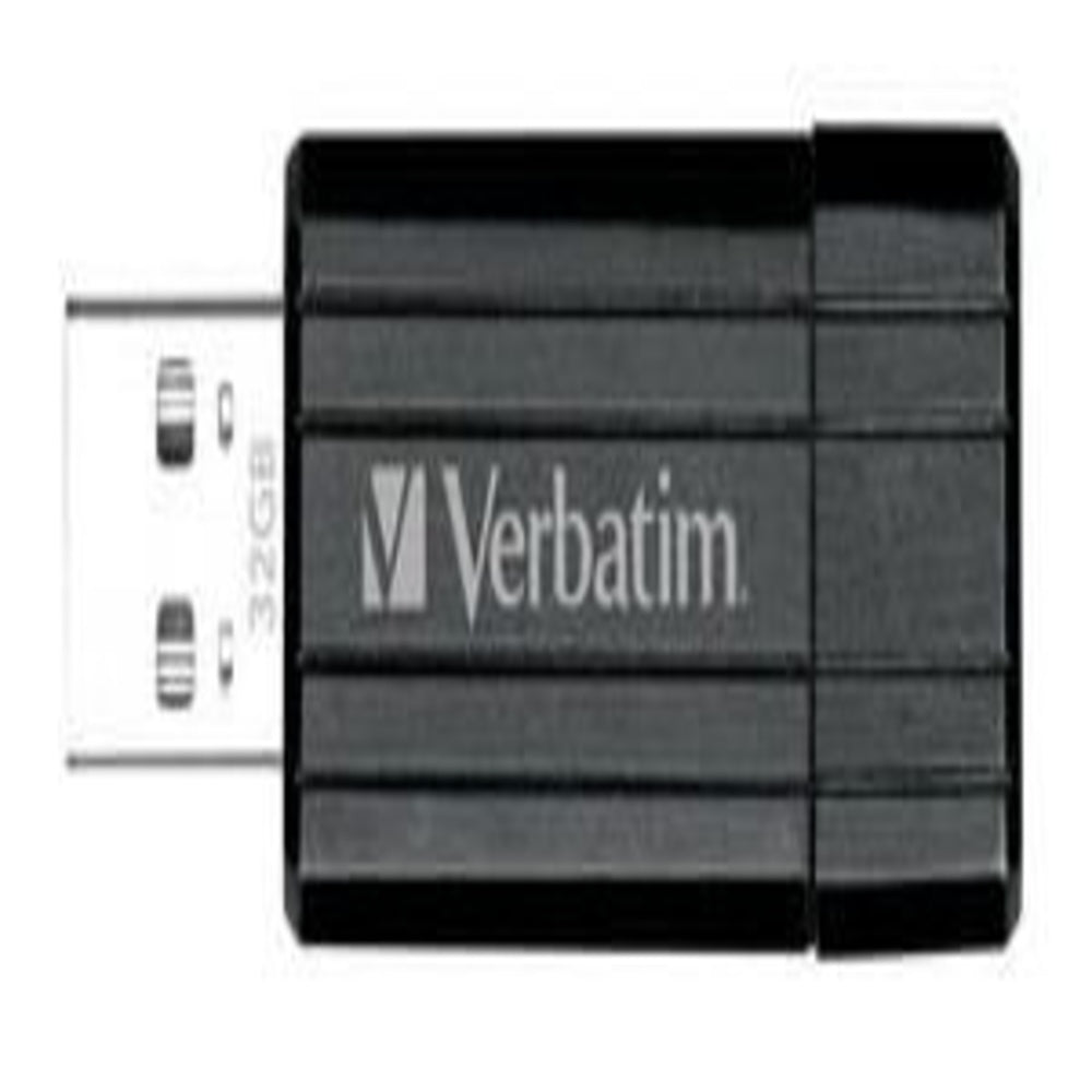 Verbatim Pinstripe USB Drive - Capless Portable Storage for Files 