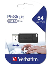Verbatim Pinstripe USB Drive - Retractable & Capless Storage Verbatim