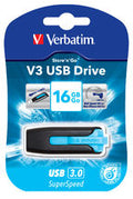 Verbatim Store 'n' Go V3 16GB USB 3.0 Flash Drive for Fast Transfers Verbatim