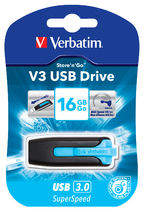 Verbatim Store 'n' Go V3 16GB USB 3.0 Flash Drive for Fast Transfers Verbatim