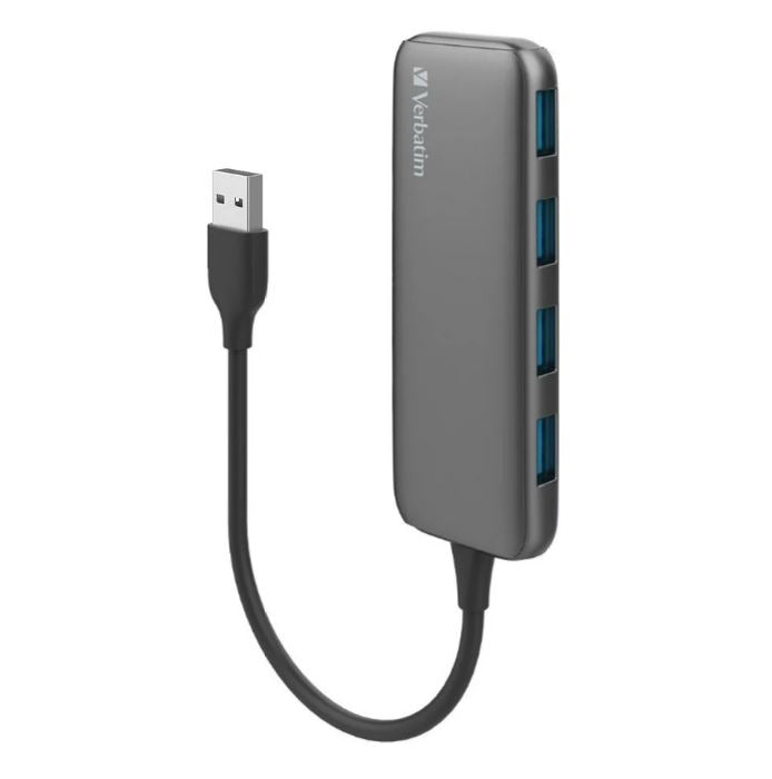 Verbatim 4-Port USB 3.1 Hub - Fast USB Port Expander Verbatim