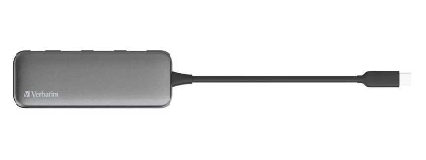 Verbatim USB-C Hub for Laptops | 2x USB 3.0, USB 2.0 & USB-C Ports Verbatim