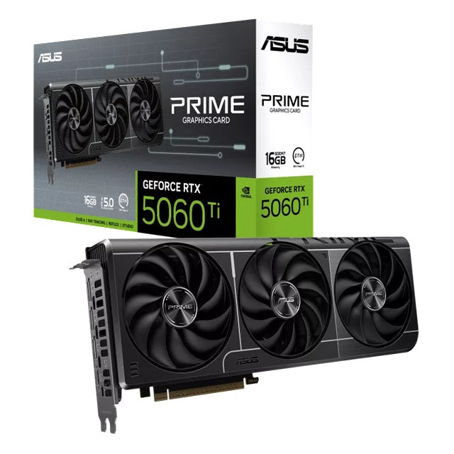 ASUS nVidia GeForce PRIME RTX™ 5060 Ti 16GB GDDR7, 4608CUDA, 2602MHz,16GBGDDR7, 28Gbps,128bit, PCIe5.0, 7680x4