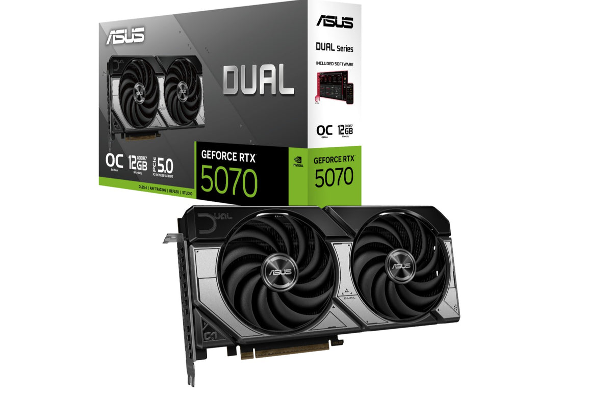 ASUS nVidia GeForce DUAL-RTX5070-O12G 12GB GDDR7 OC Edition, 2542MHz Boost Clock, RAM 28Gbps, 1000 AI TOPs, Di