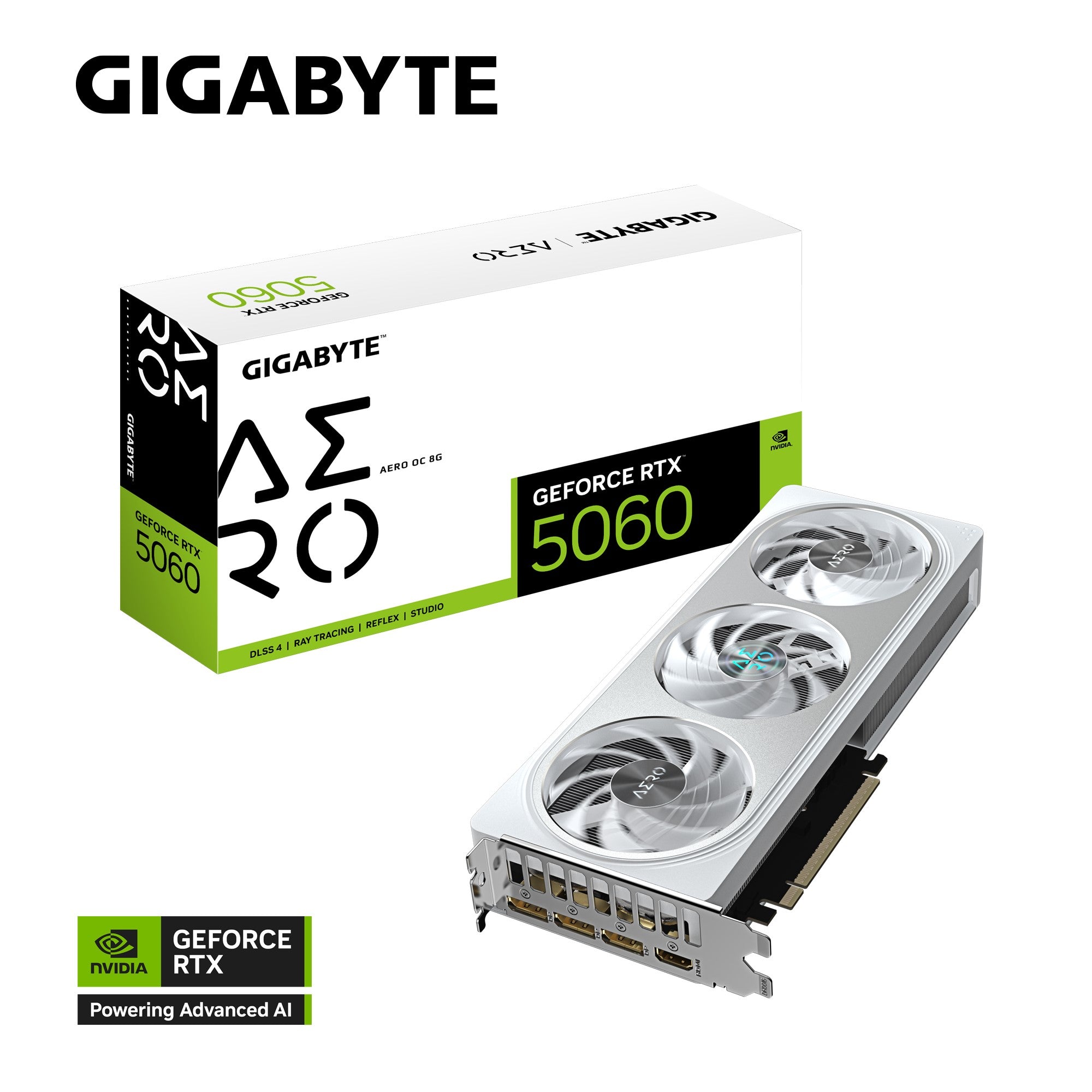 Gigabyte NVIDIA RTX 5060 AERO OC 8G Gaming Graphics Card (Blackwell) Gigabyte