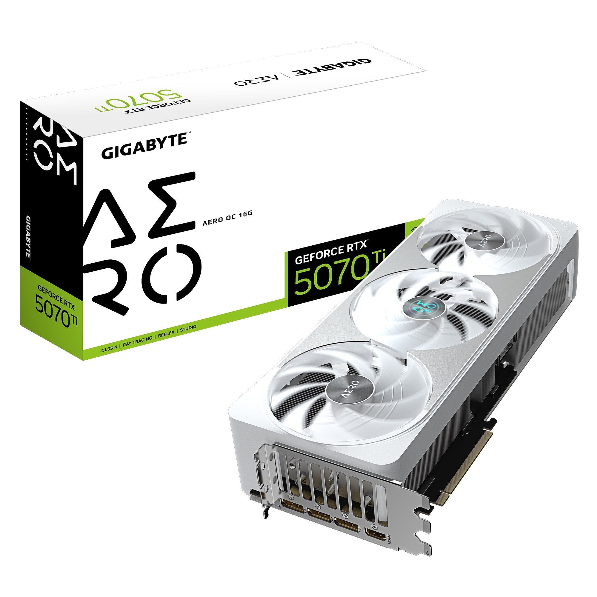 Gigabyte RTX 5070 Ti AERO OC 16G Gaming GPU - Blackwell, DLSS 4 Gigabyte